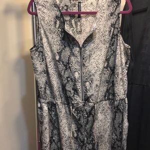 Never worn snake skin jumpsuit with zipper detail